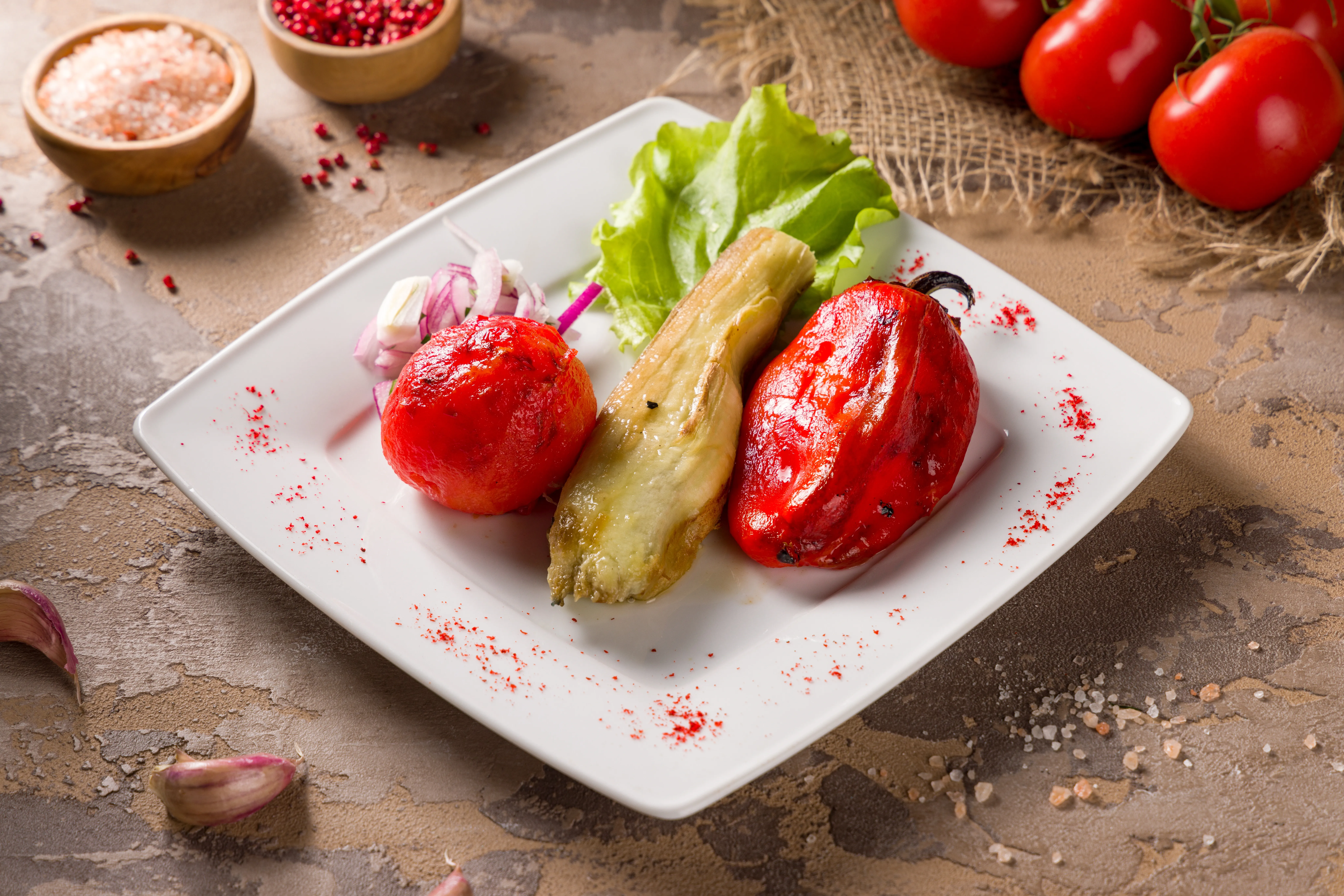 Овощи ассорти на мангале